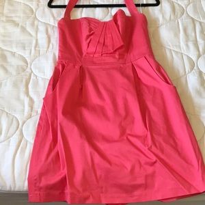 Knee length Alfred Angelo halter bridesmaid dress